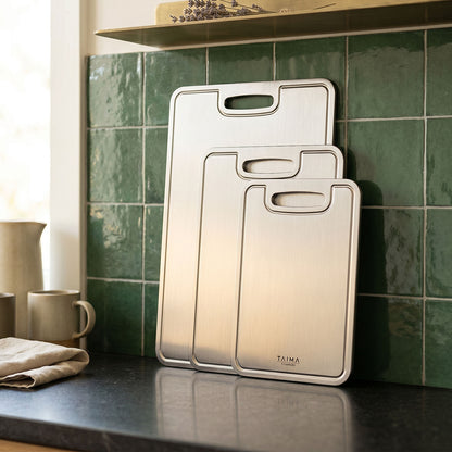 Complete Titanium Cutting Board Prep Set (3 Piece)