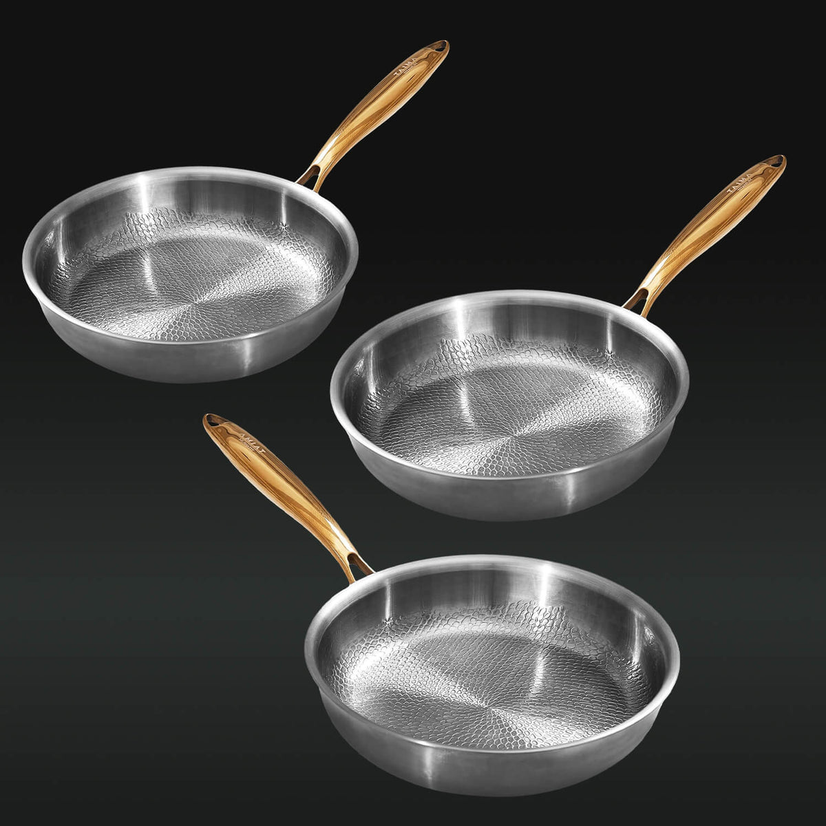 Titanium Nutri Pan Pro Set of Three Pans