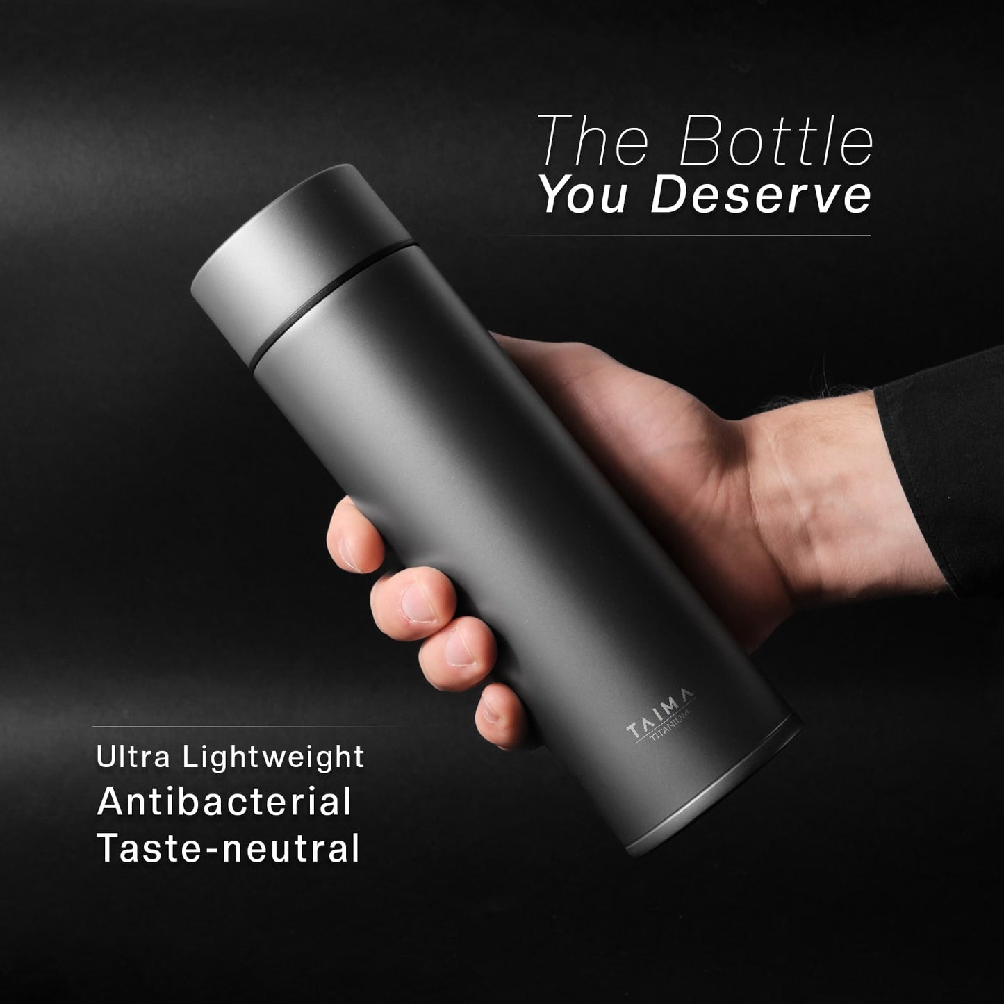 Taima® 100% Pure Titanium Water Bottle - Drink Clean, Live Better.