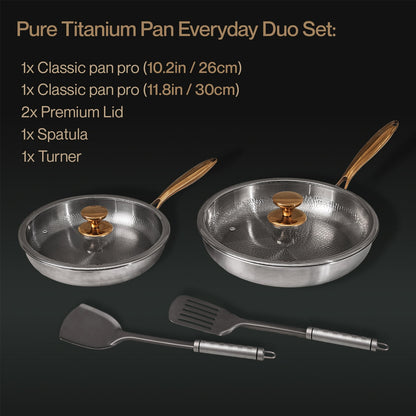 Pure Titanium Pan Everyday Duo Set (6 Piece)