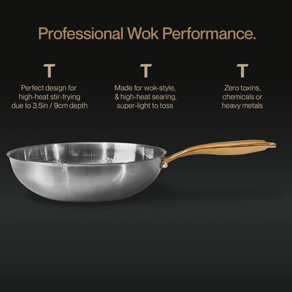 TAIMA Certified Pure Titanium Wok Pan Pro