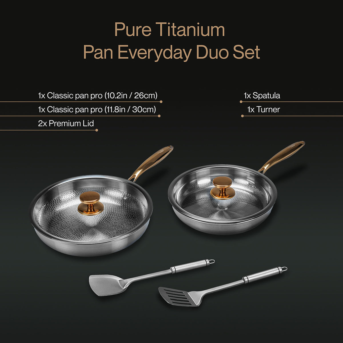 The Ultimate Everyday Titanium Pan Set (6-Piece)