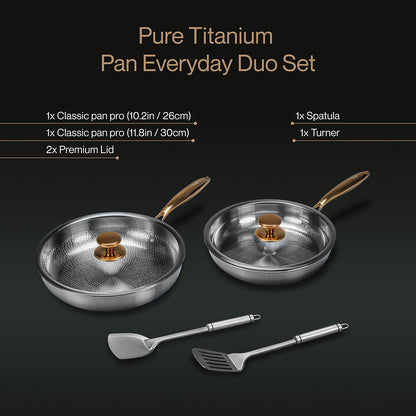 The Ultimate Everyday Titanium Pan Set (6-Piece)